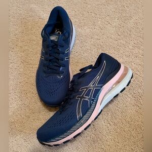 Asics Running Shoes in Navy/Baby Pink